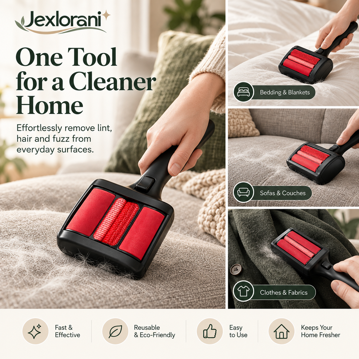 Jexlorani® Reusable Hair & Lint Remover