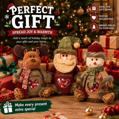 🎉🎅 Jexlorani® Heart-Window Christmas Treat Pockets with Zipper🎁