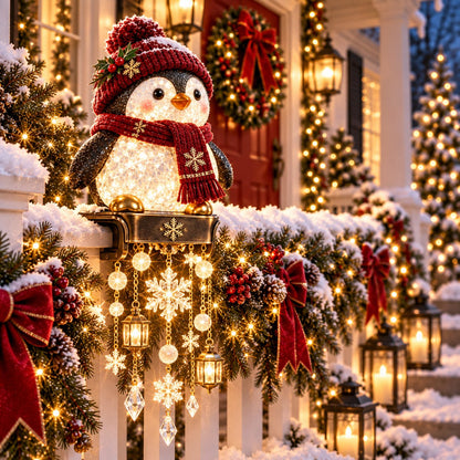 Jexlorani® Christmas Porch Railing Lights