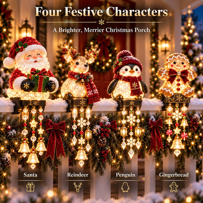 Jexlorani® Christmas Porch Railing Lights