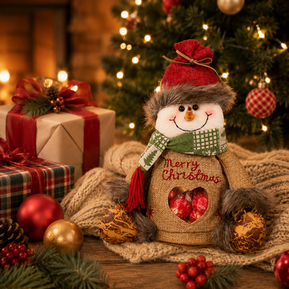 🎉🎅 Jexlorani® Heart-Window Christmas Treat Pockets with Zipper🎁
