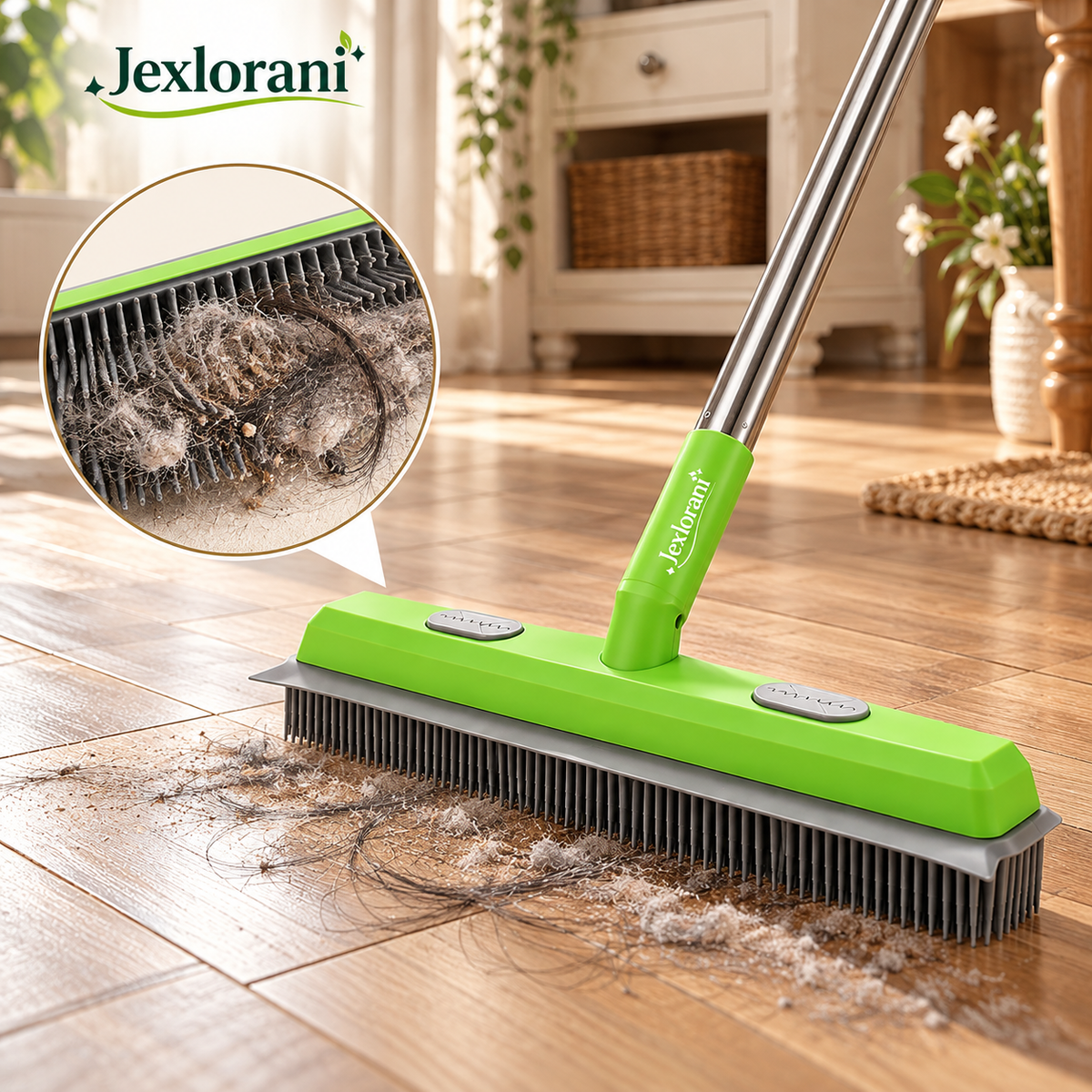 Jexlorani® Multi-Surface Rubber Cleaning Broom