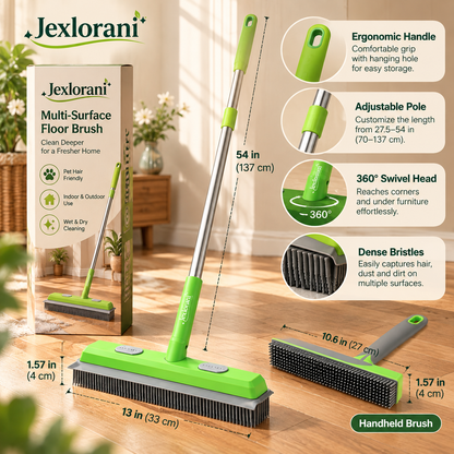 Jexlorani® Multi-Surface Rubber Cleaning Broom