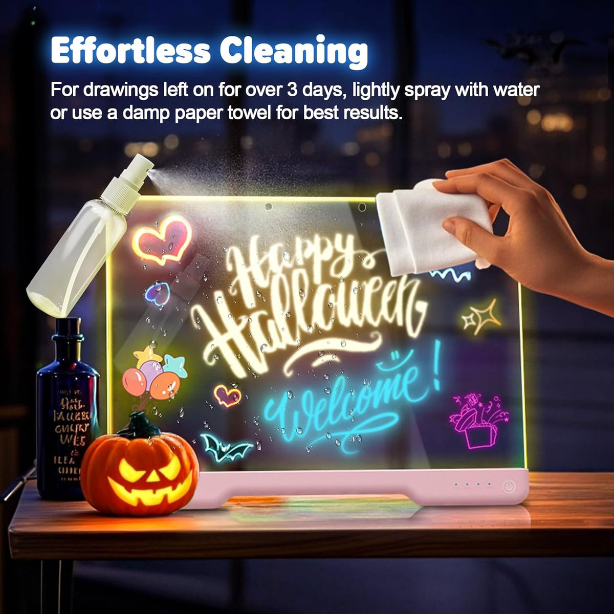 ✅ Jexlorani® Neon Glow Drawing Board