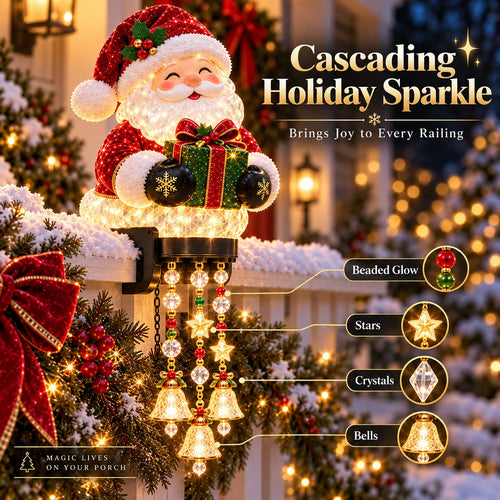 Jexlorani® Christmas Porch Railing Lights