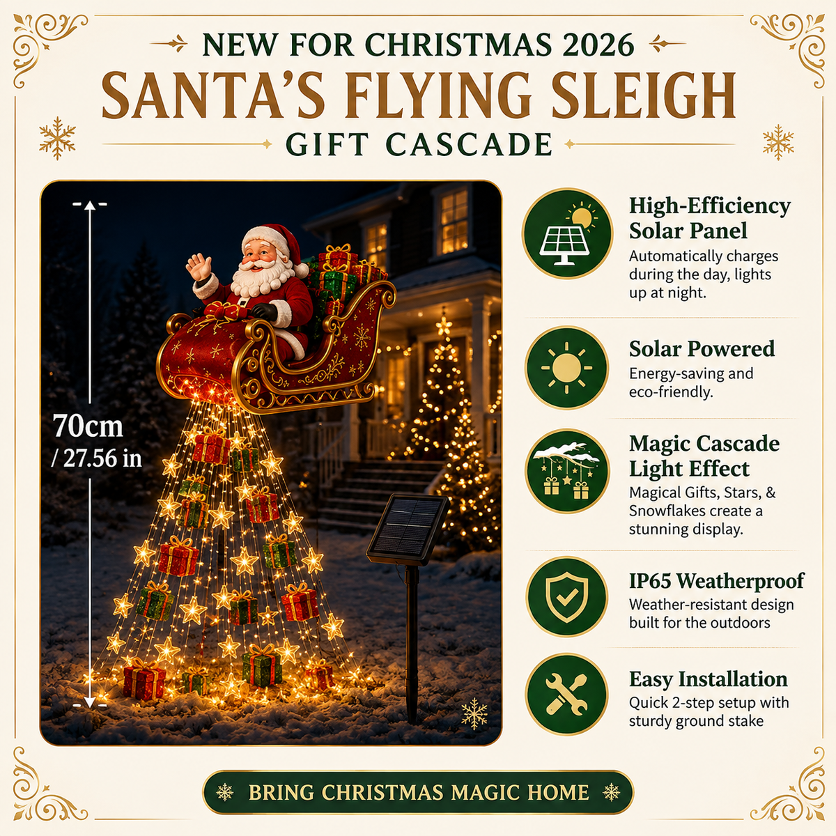 ✅ Jexlorani® Solar Christmas Garden Light