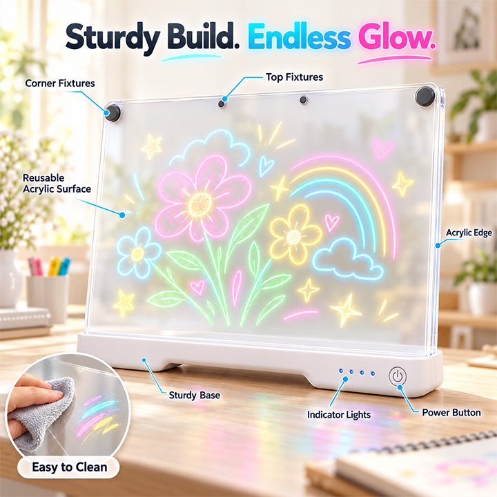 Jexlorani® Neon Glow Drawing Board 🎄🎁