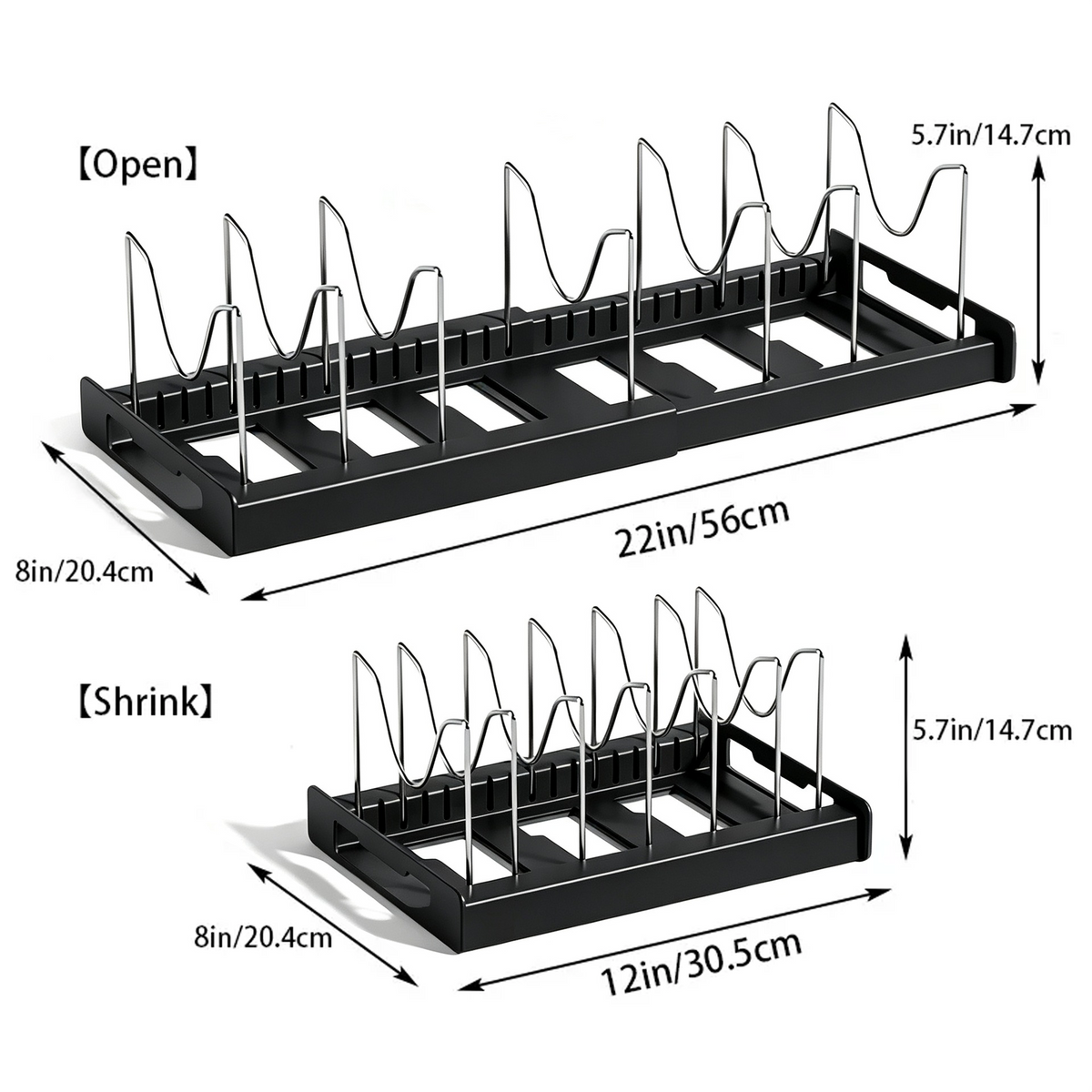 Jexlorani® Expandable Pot Lid Organizer