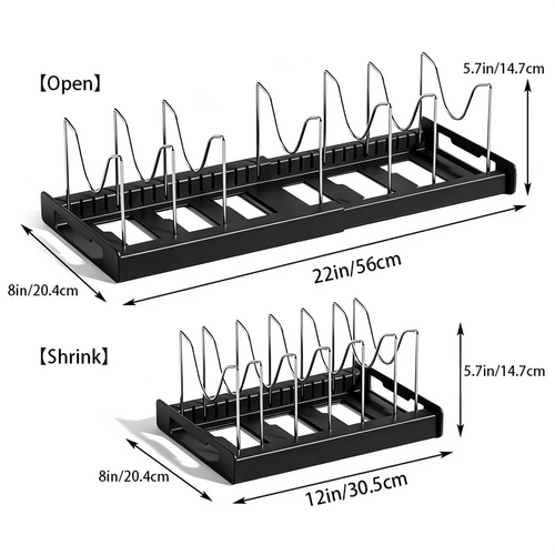 Jexlorani® Expandable Pot Lid Organizer