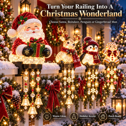 Jexlorani® Christmas Porch Railing Lights