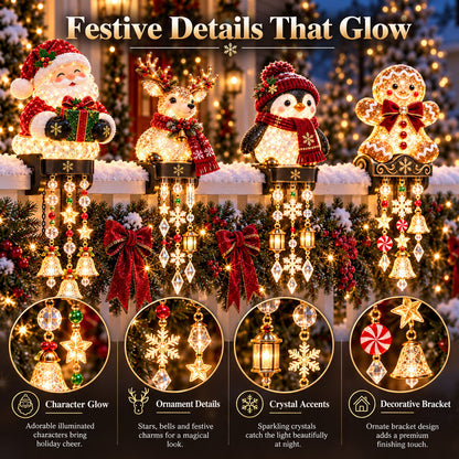 Jexlorani® Christmas Porch Railing Lights