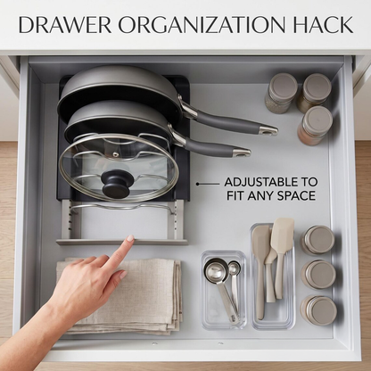 Jexlorani® Expandable Pot Lid Organizer