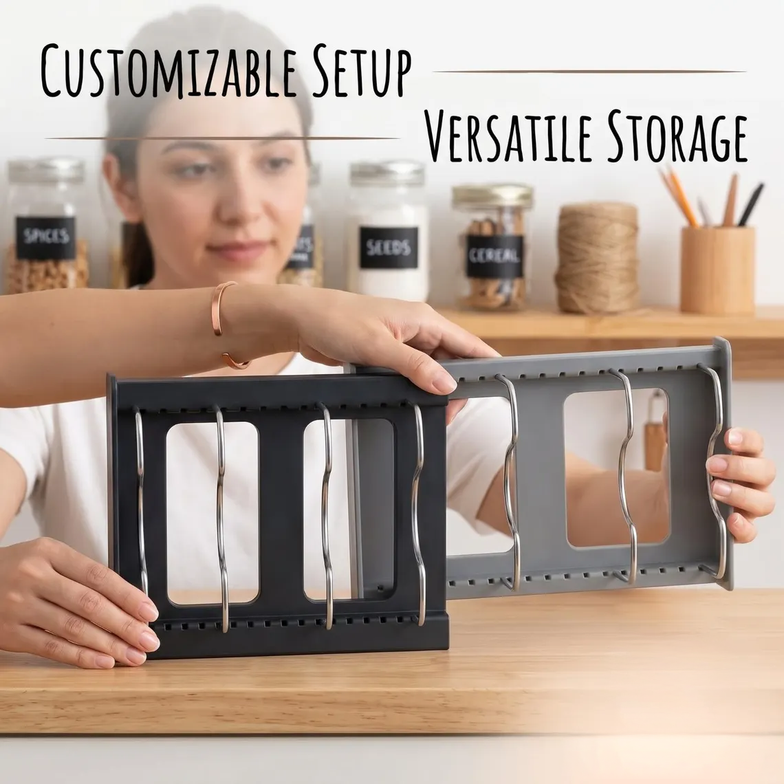 Jexlorani® Expandable Pot Lid Organizer