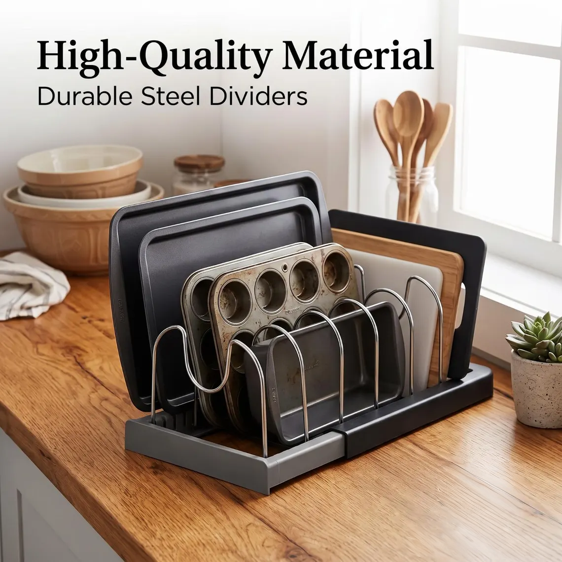 Jexlorani® Expandable Pot Lid Organizer