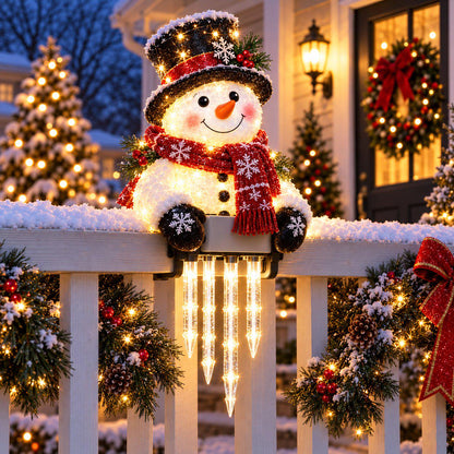 Jexlorani® Christmas Porch Railing Lights