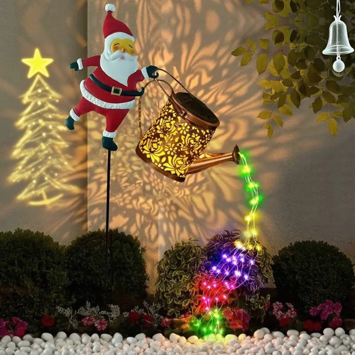 Jexlorani® Christmas Solar Kettle Light